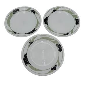 Vintage Bread and Butter Dessert Plates in Corelle Black Orchid Set of 3